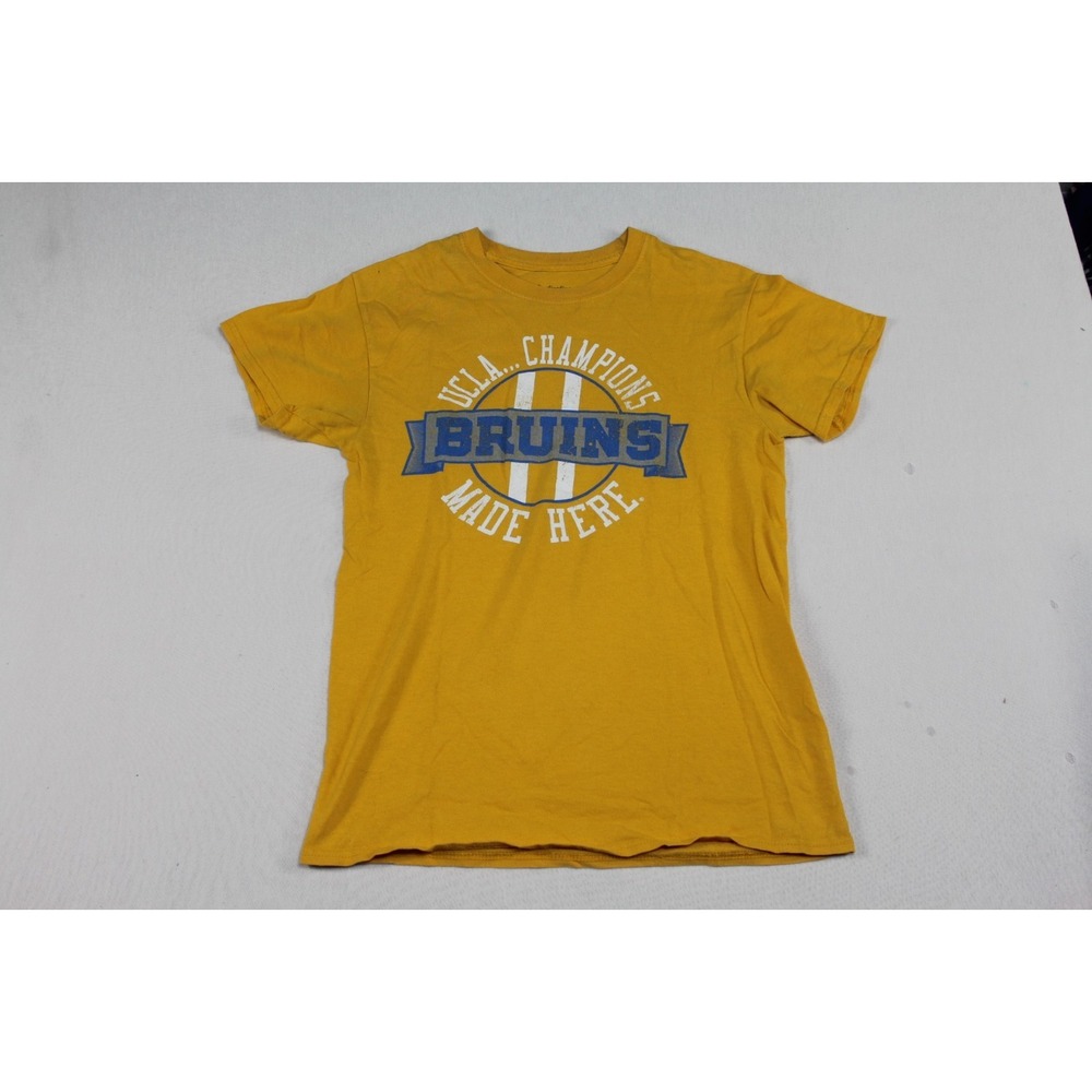 Captivating Apparel UCLA Bruins Shirt Mens Small Yellow Good Graphic Tee
